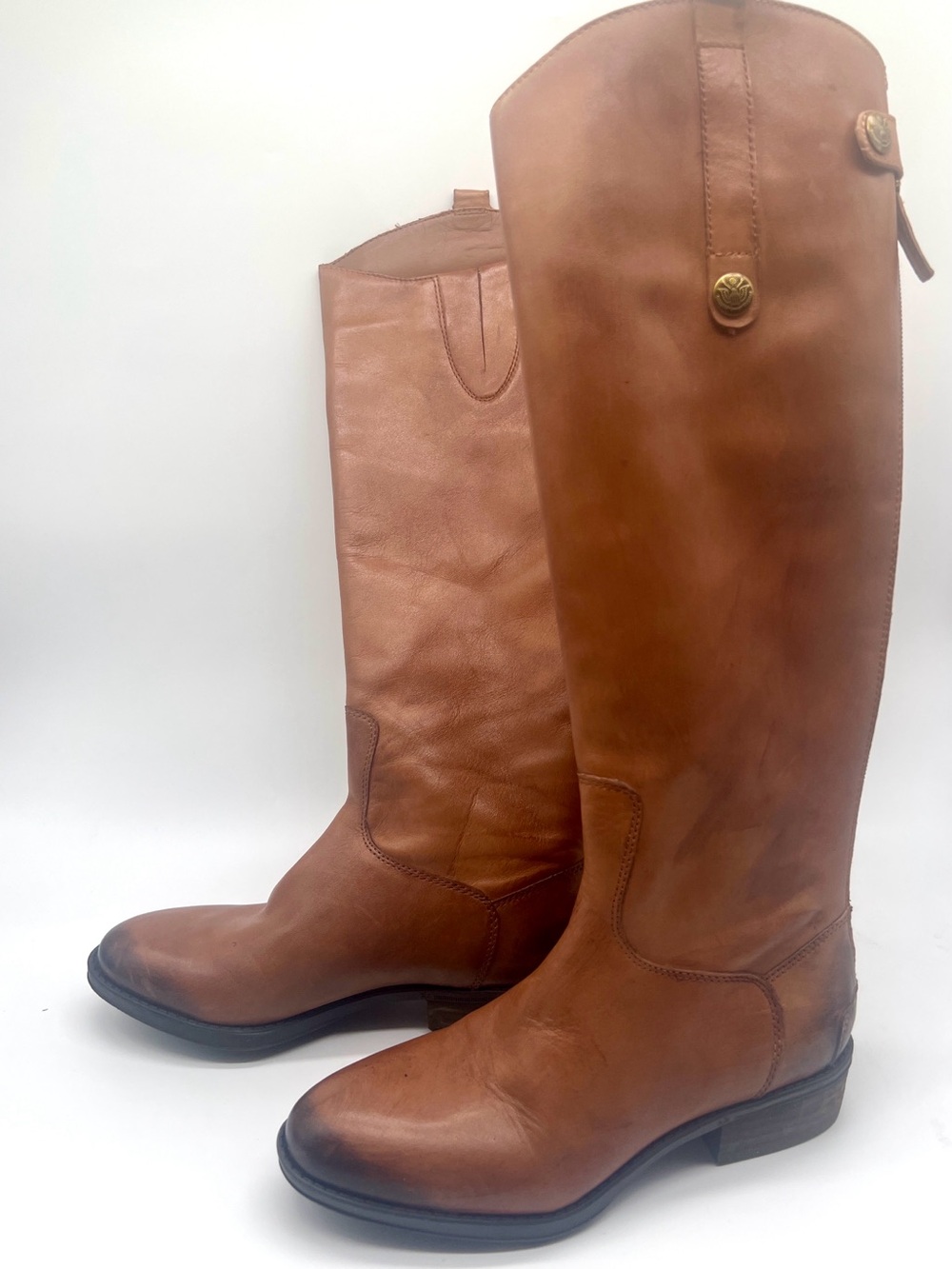 Sam Edelman Classic Tall Leather Riding Boots - Brown Size 4